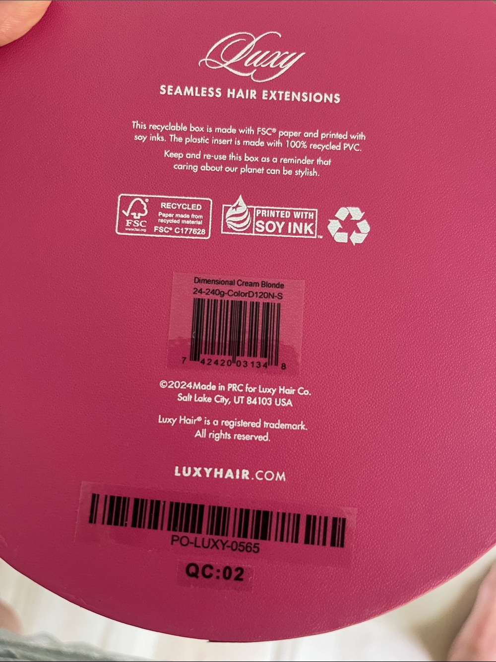 Luxy hair 24" Seamless Dimensional Cream Blonde (240g) - Picture 8 of 8